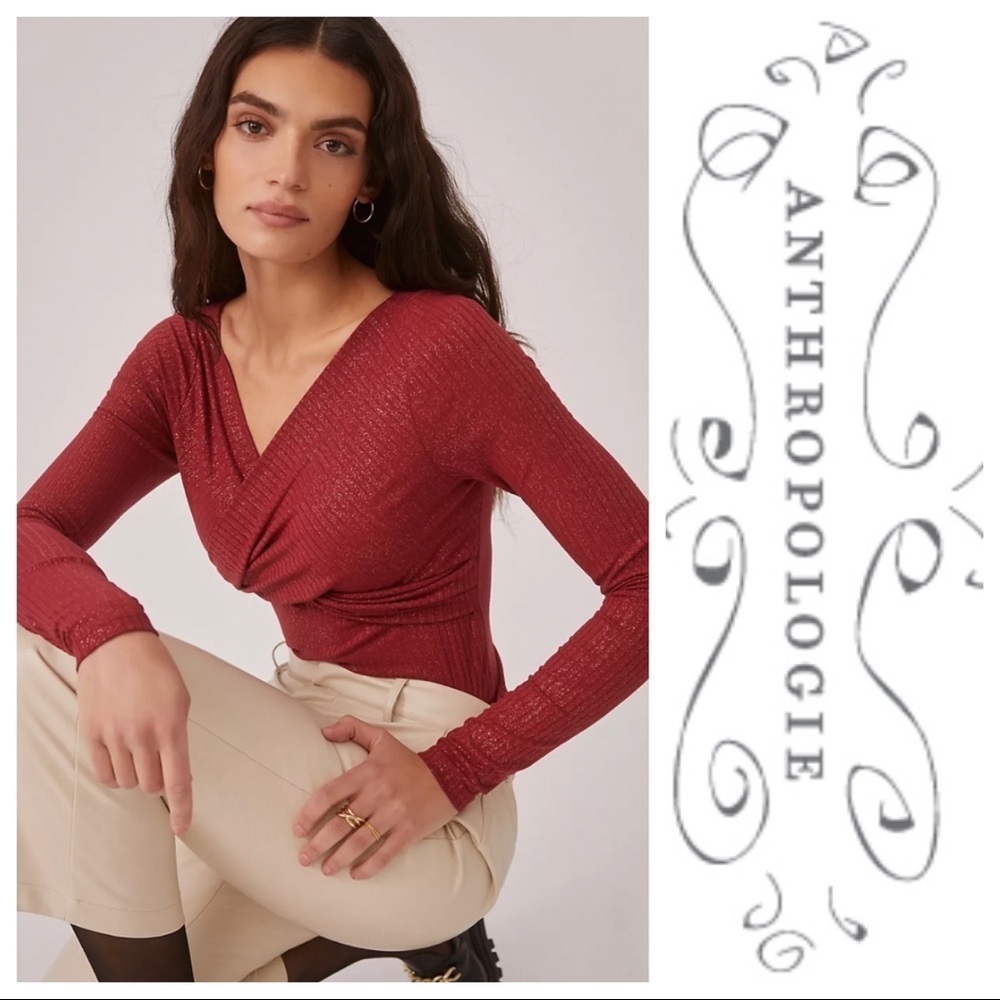 NWT Twist-Front Shimmer Top